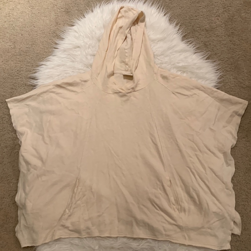 Zara cream poncho girls with hood